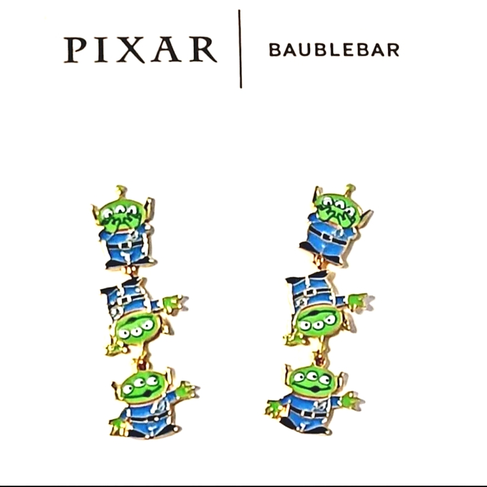 NEW Toy Story Alien Trio The Claw Pizza Planet Dangle Earrings Baublebar Pixar